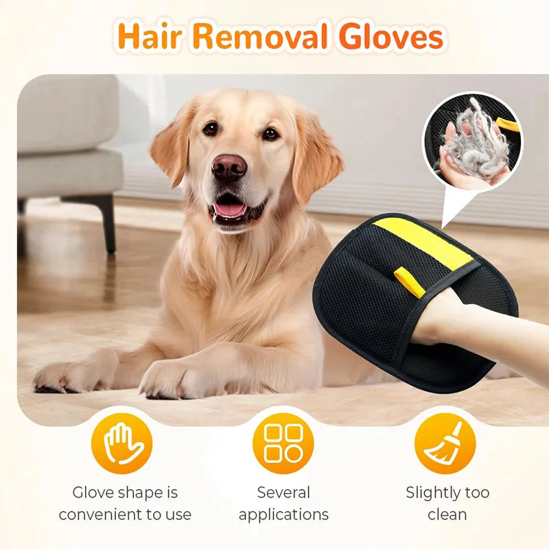 Pet Hair Cleaning & Collection Gloves – Double-Sided Grooming Tool