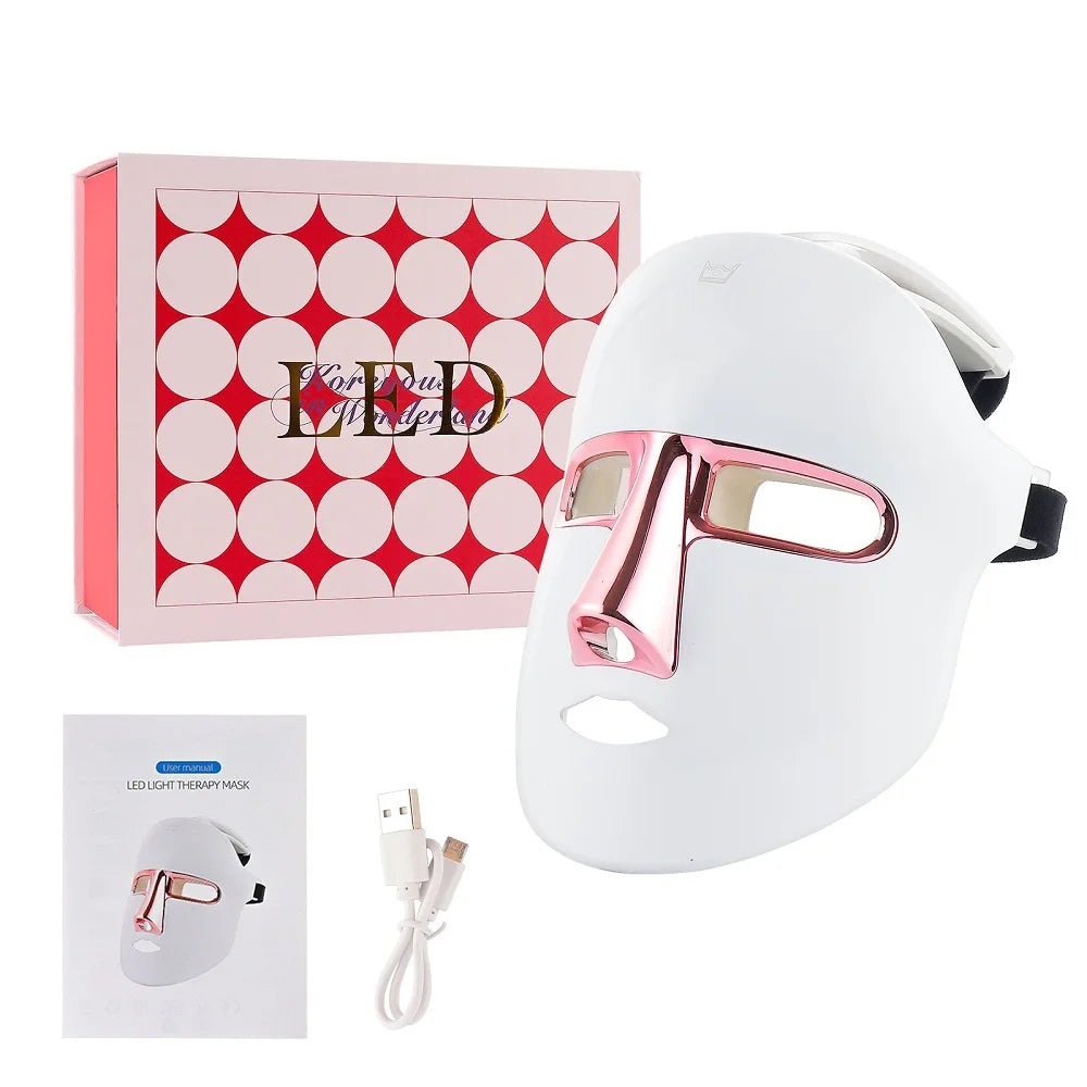 “Wireless LED Facial Mask – 7-Color Photon Therapy”