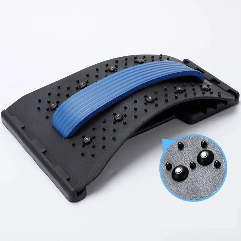 “Adjustable Back & Spine Stretcher – Lumbar Support Massager”