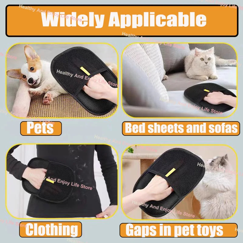 Pet Hair Cleaning & Collection Gloves – Double-Sided Grooming Tool